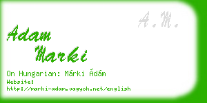 adam marki business card